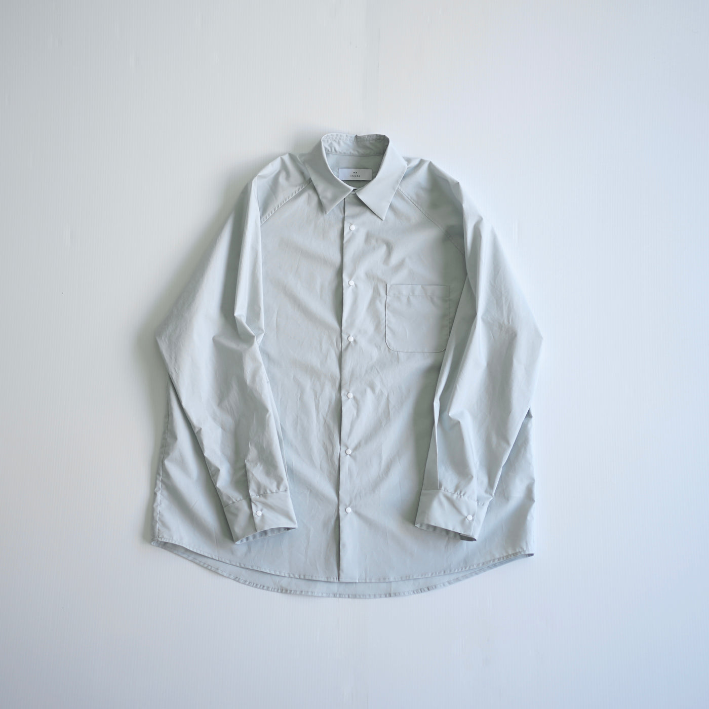 Suvin/pima 120/2 typewriter cloth raglan sleeve shirt