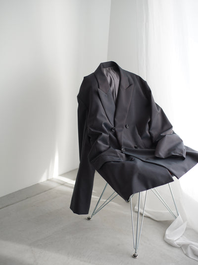 Wool & Kid mohair Tropical double breasted jacket