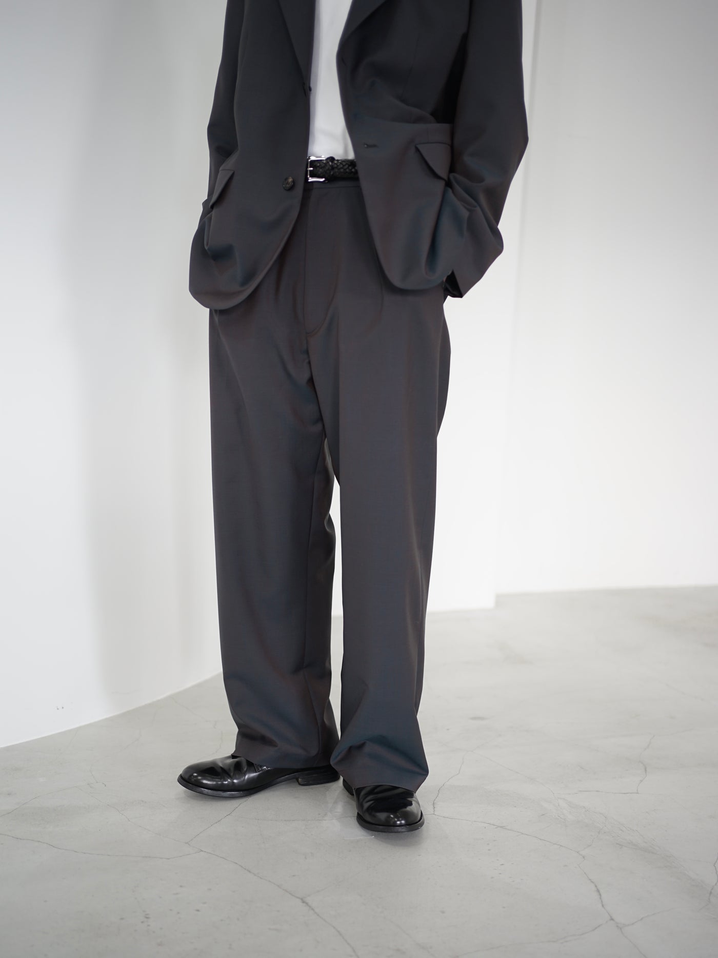 [Pre-order] Wool & Kid mohair Tropical tuck slacks