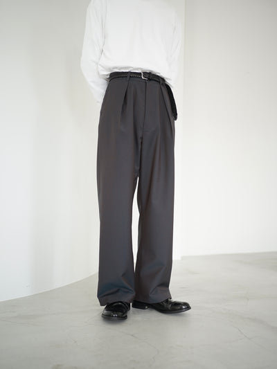 [Pre-order] Wool & Kid mohair Tropical tuck slacks