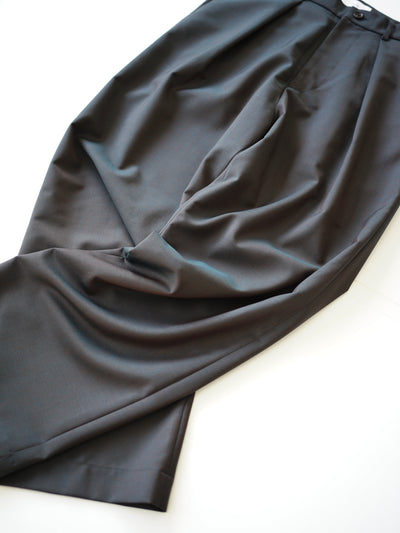 Wool & Kid mohair Tropical tuck slacks