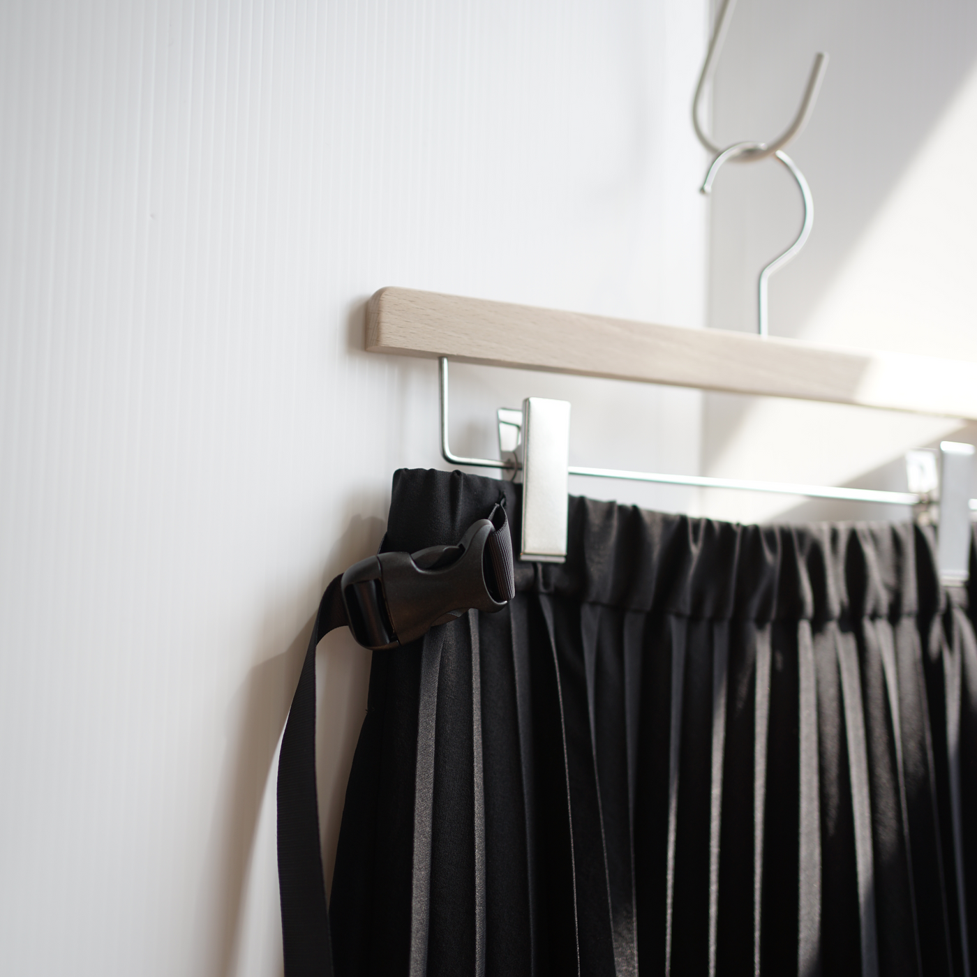 Polyester voile half way accordion pleated skirt