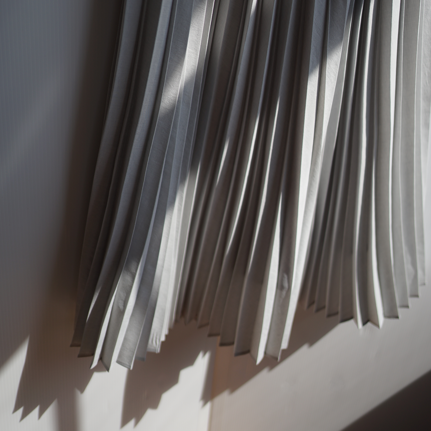 Polyester voile half way accordion pleated skirt