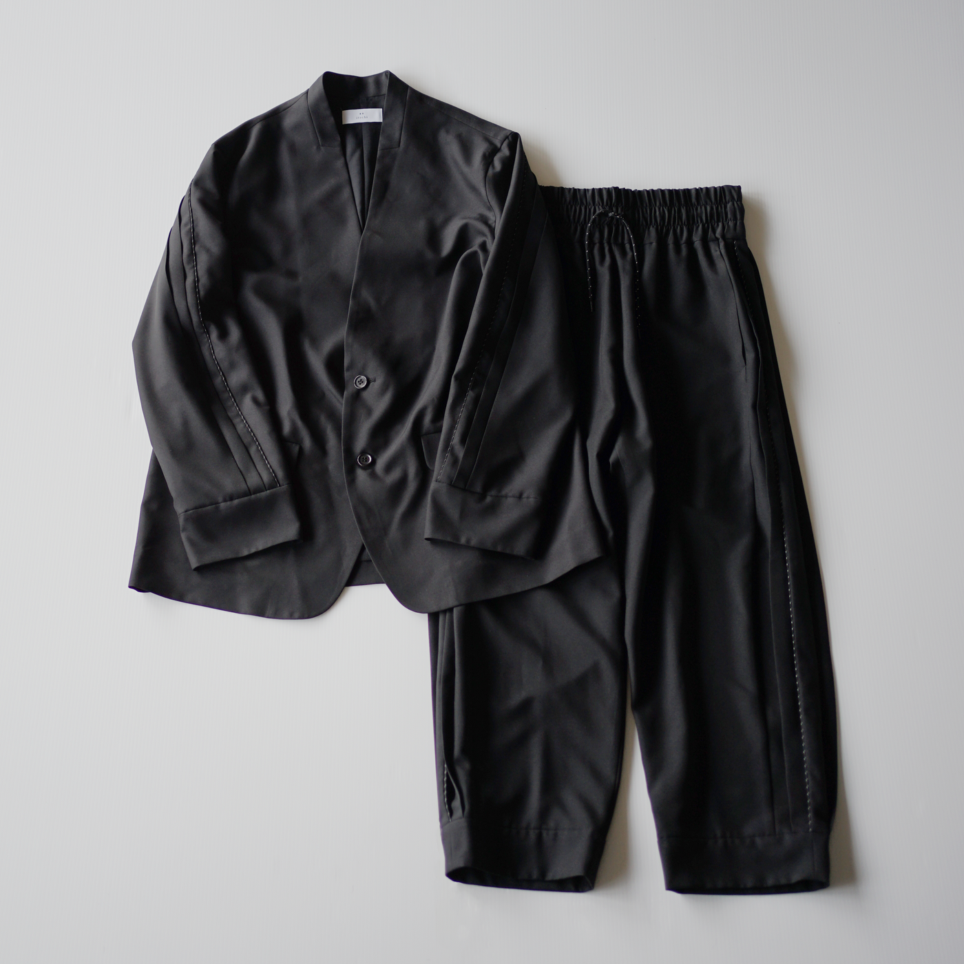 Polyester Linon pleated track pants