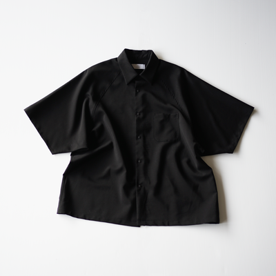 Wool & Kid mohair Tropical raglan half sleeve shirt [solid type]