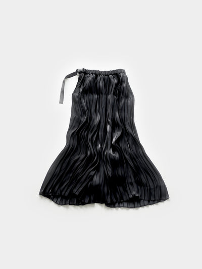 [Pre-order] Aurora cloth double side pleated skirt / black