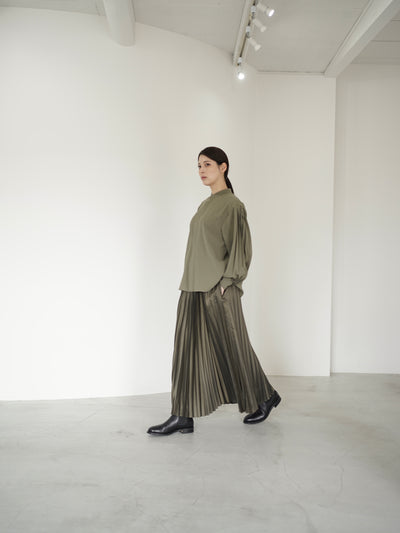 Polyester twill half way accordion pleated skirt