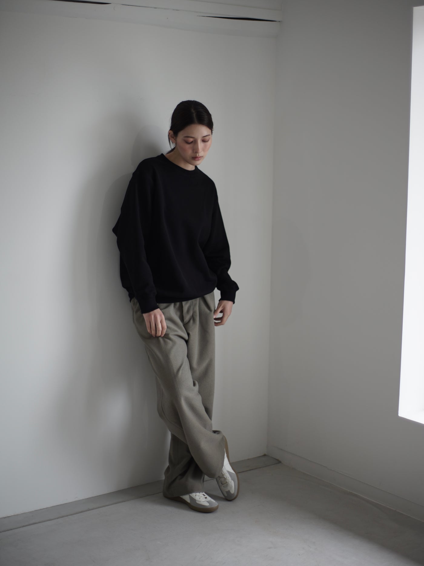 Wool & Cashmere corduroy tuck slacks