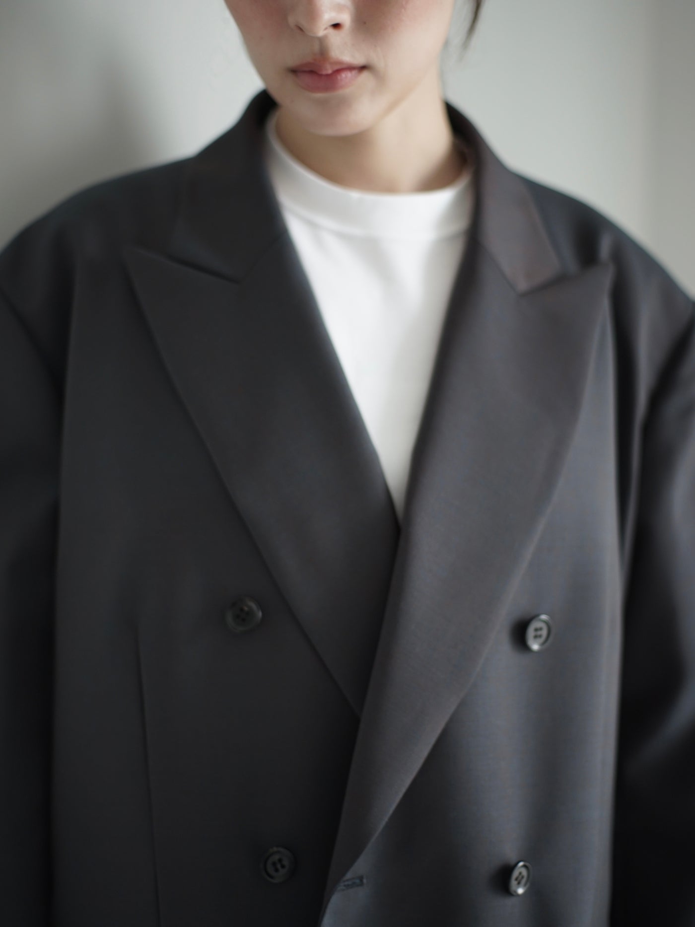 [Pre-order] Wool & Kid mohair Tropical double breasted jacket