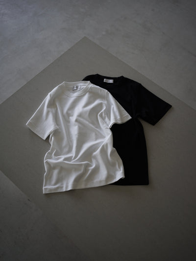 Suvin cotton smooth crew neck t-shirt