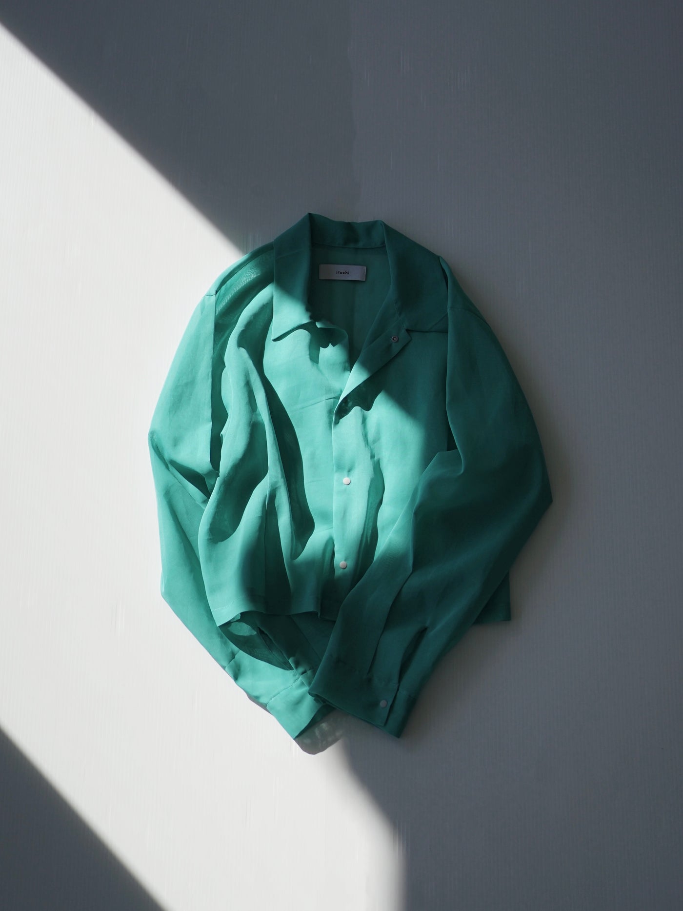 100/2 cotton organdy transparent tuck short shirt