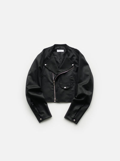 shuttle loom fabric double breasted riders jacket / size1