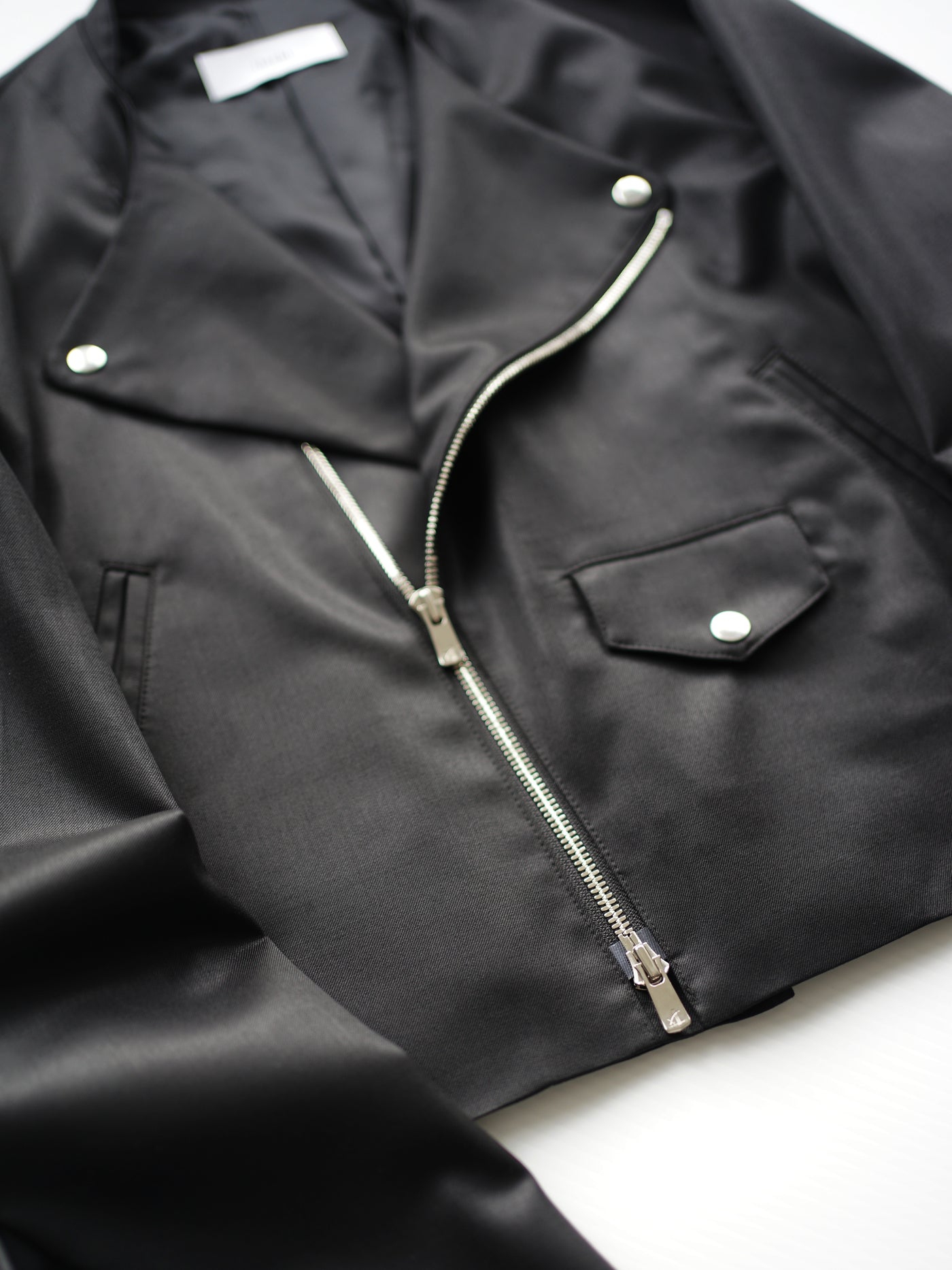 shuttle loom fabric double breasted riders jacket / size1