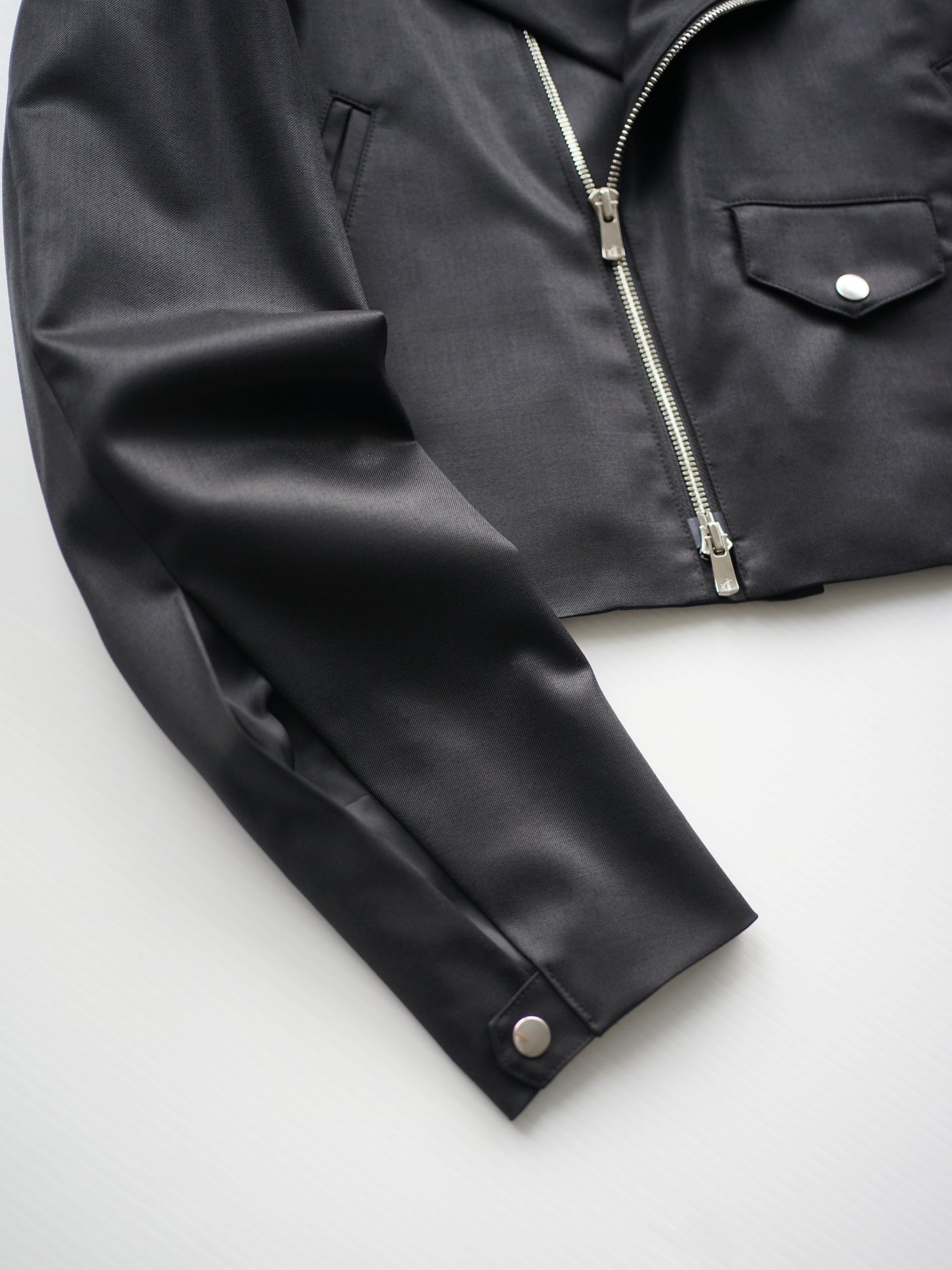 shuttle loom fabric double breasted riders jacket / size1