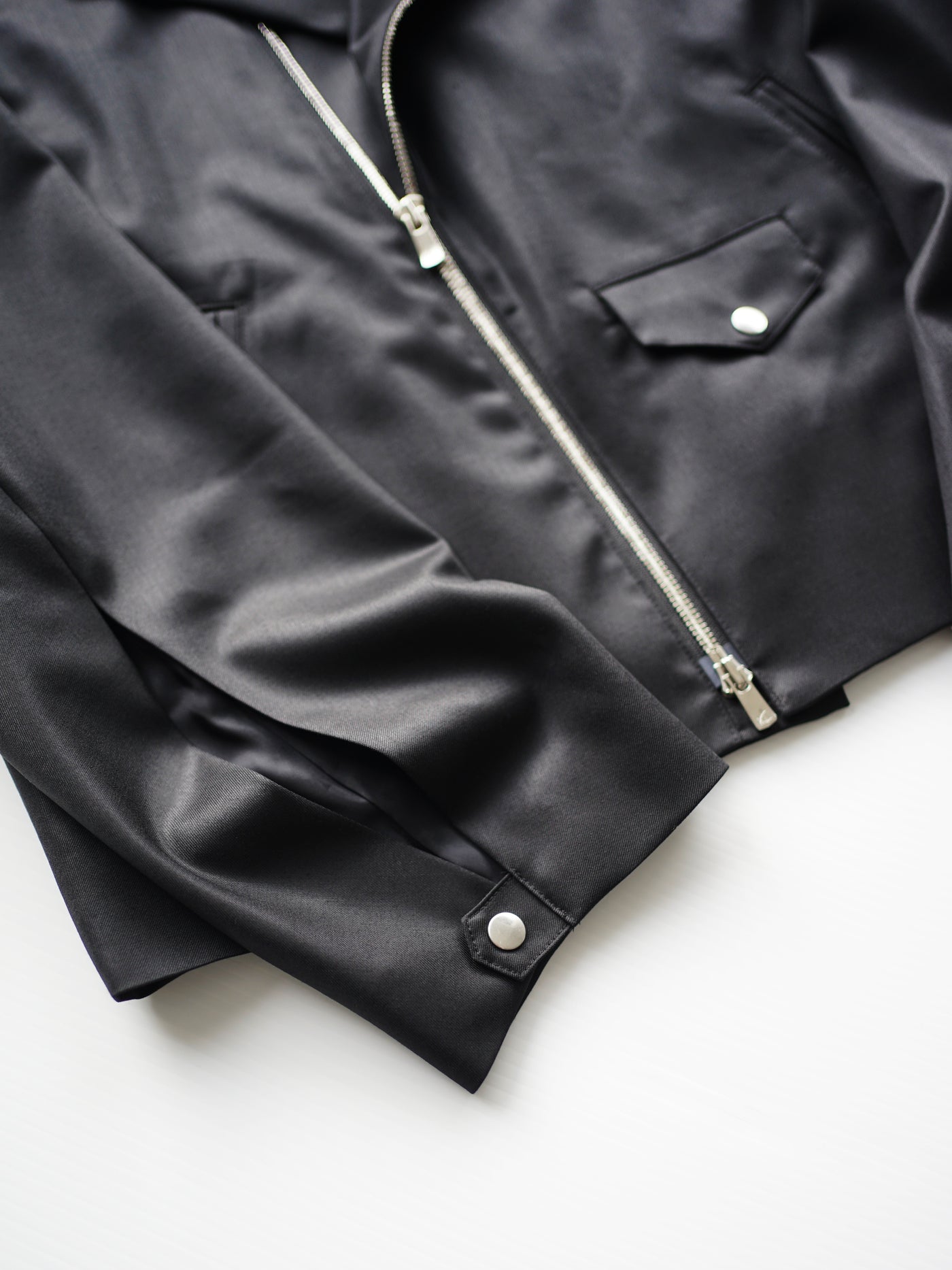 shuttle loom fabric double breasted riders jacket / size2