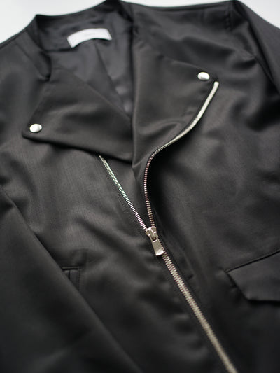shuttle loom fabric double breasted riders jacket / size2