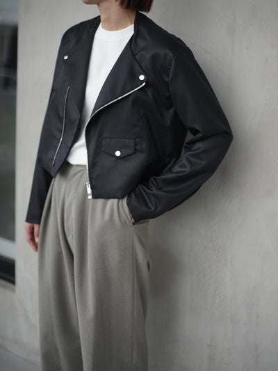 shuttle loom fabric double breasted riders jacket / size1