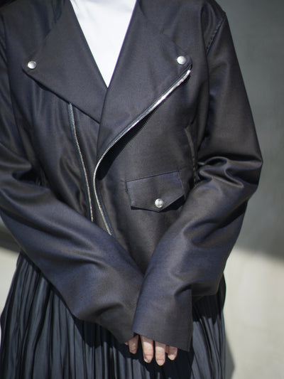 Wool & silk double breasted riders jacket / size1