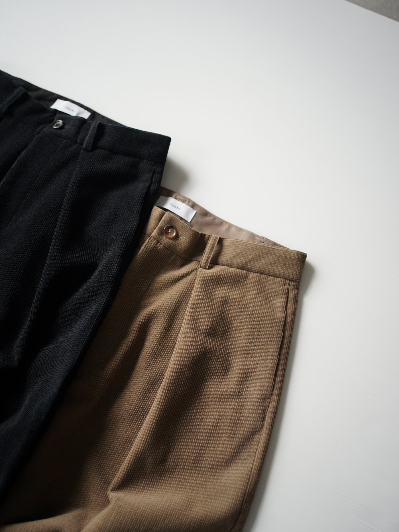 Wool & Cashmere corduroy tuck slacks